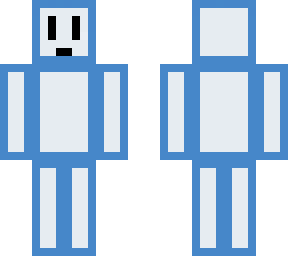 blue outlined skin