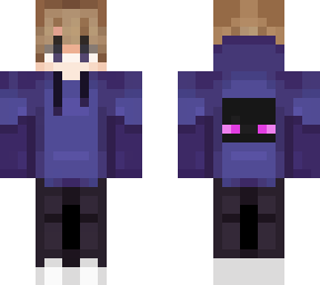 boy in a sweatshirt with enderman