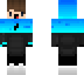 necro blue n black hoodie