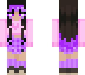 purple and pink girl