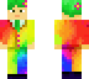 rainbow suit man with buttons