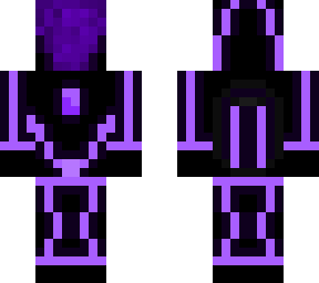 glowing purple spacesuit