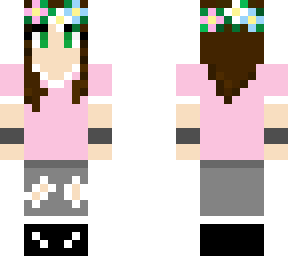 brown haired girl with flower crown