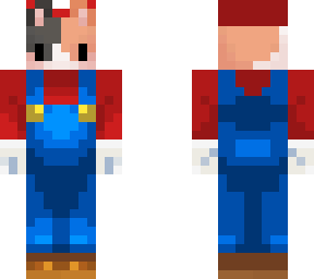 cute calico cat in a mario costume