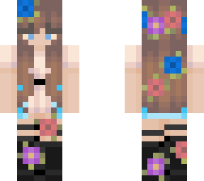 flower reskin brown hair