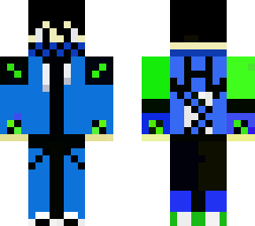 new blue and green hoodie boi