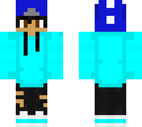 cyan hoodie caine is cool