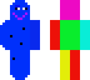 blue glitched man