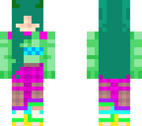 neon girl make a face