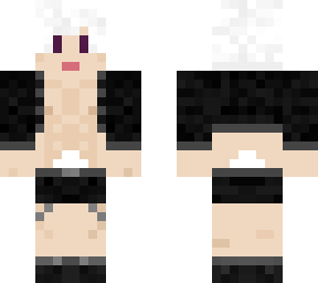 pale haired navel ghost in leather