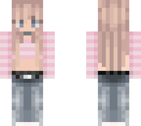 _virtualgirl_ jeans righe rosa