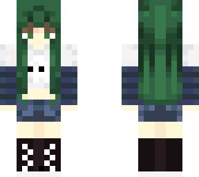 emo green haired girl