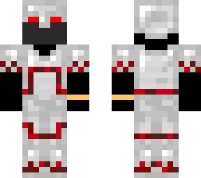 iron armor with redstone trimming.
