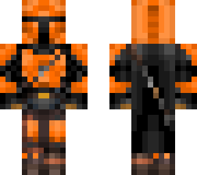 orange mandalorian din djarin armor