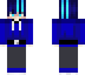 blue hoodie girl