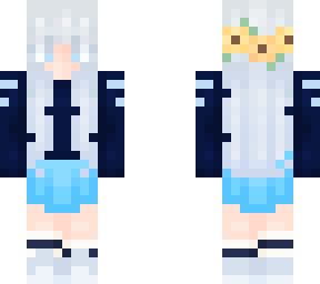 girl with dark blue jumper