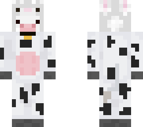 cow with bunny hat