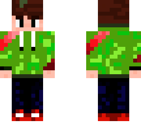green hoodie boy with lily pad