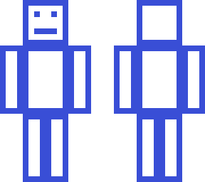 the blue man
