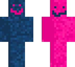 blue and pink glob guy
