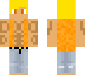 buff me in orange jacket