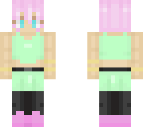 cute skin w/ pink hair