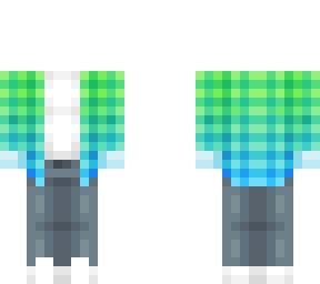 ombre plaid jacket ob 1.3 green and blue