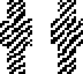 black and white strip