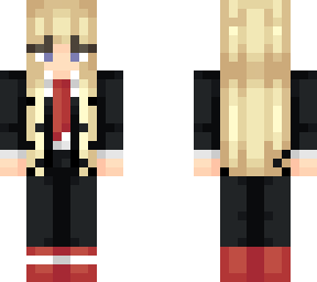 blonde bear girl in suit