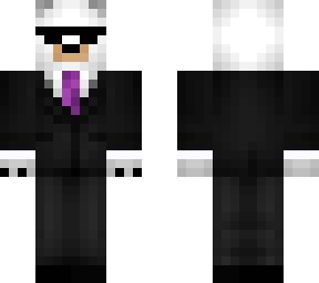 polar bear with purple tie and glasses
