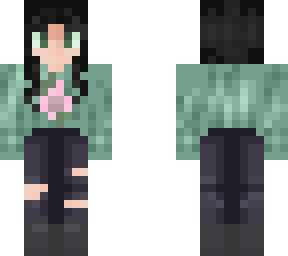 black hair, green sweatter, cute, flower girl