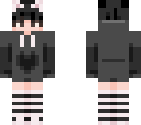 femboy black hair and clothes