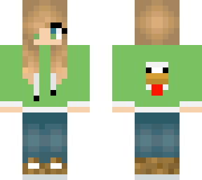 blonde girl with chicken houdie