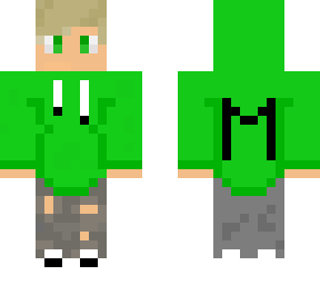 mees met hoodie en capuchon groen