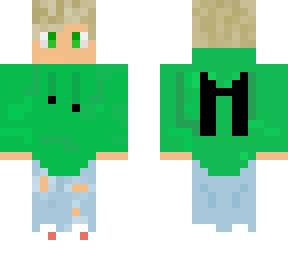 mees met hoodie groen