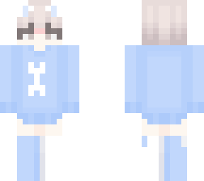 femboy light blue and white bone sweater puppy-cat
