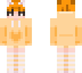 femboy orange clothes and hair