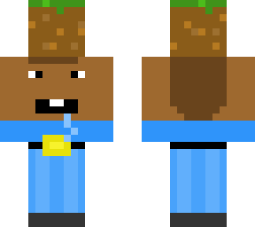 noob holding dirt block
