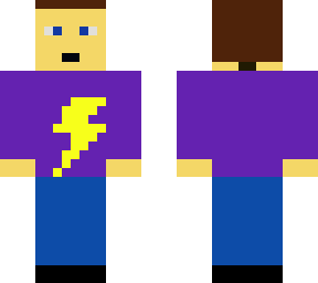 purple girl. lighting bolt