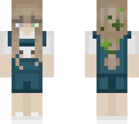 cute fairy girl green dungerees! my skin for summer