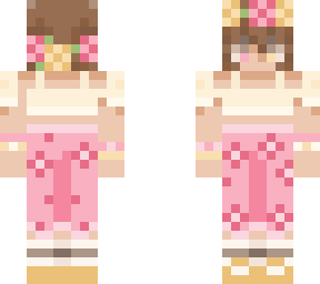 cute pastel pink and yellow girl with short hair