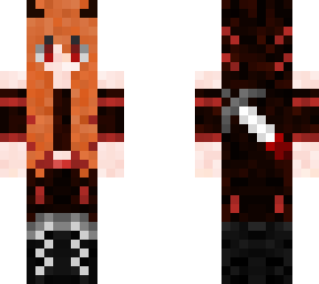 black hoodie girl with sword
