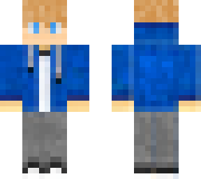 blue guy with beige hair