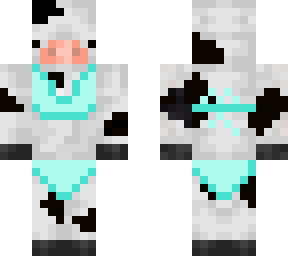 cute blue bikini cow