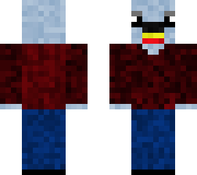 penguin with a red sweater