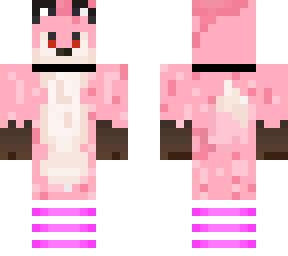 pink furry fox+ hair