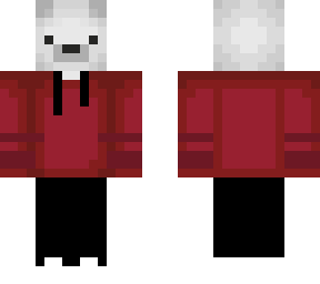 polar bear in a red sweater