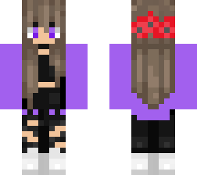 cute purple flower girl