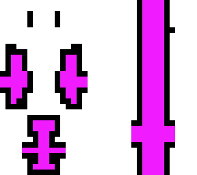 white skin with fluorescent purple stripes
