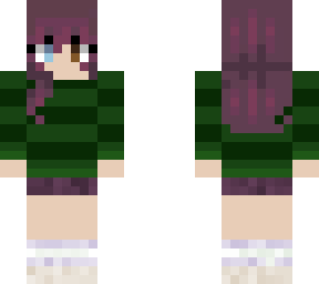 girl with green striped shirt